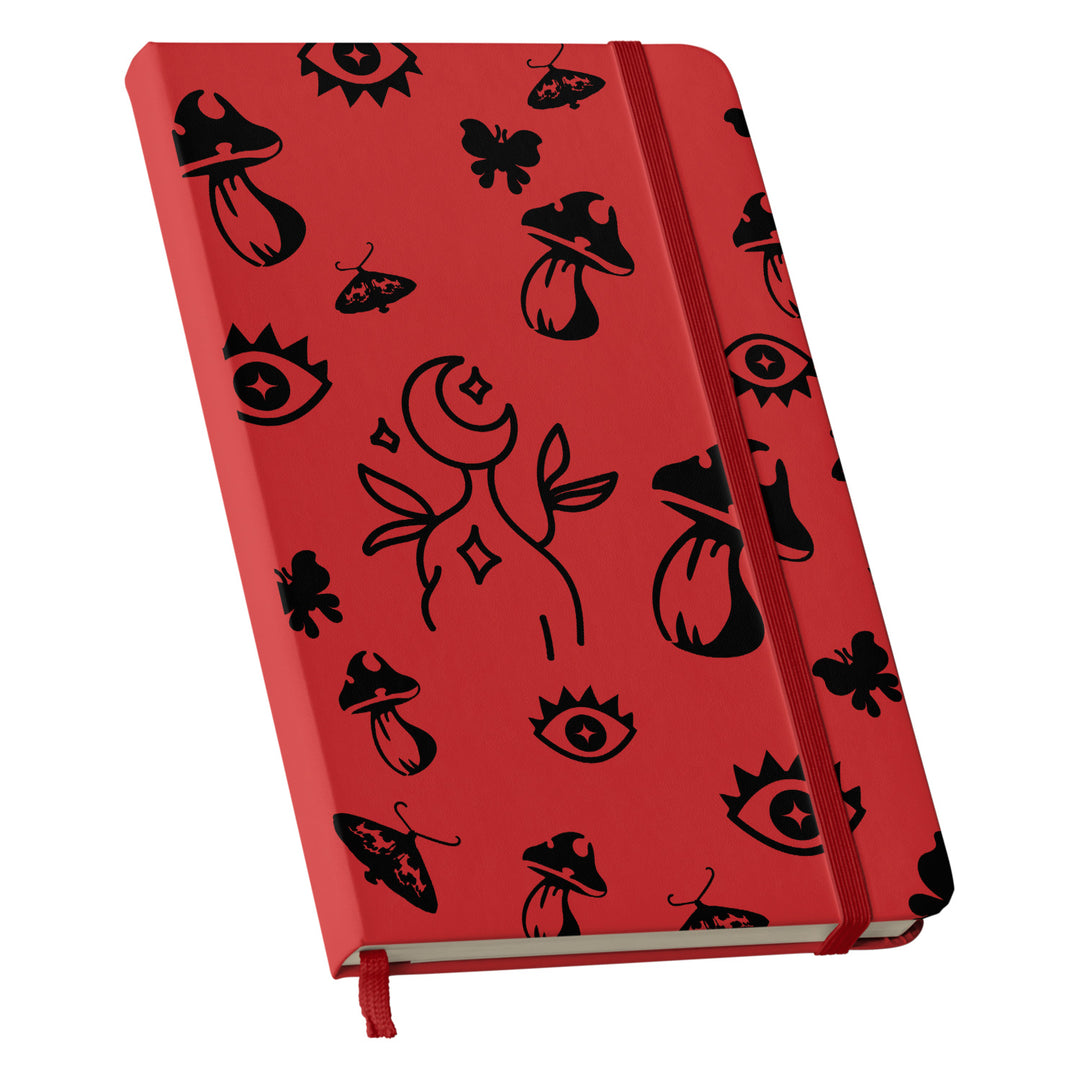 Taccuino Goth dell'album Witchy Wonder di WonderValy: copertina soft touch in 8 colori, con chiusura e segnalibro coordinati