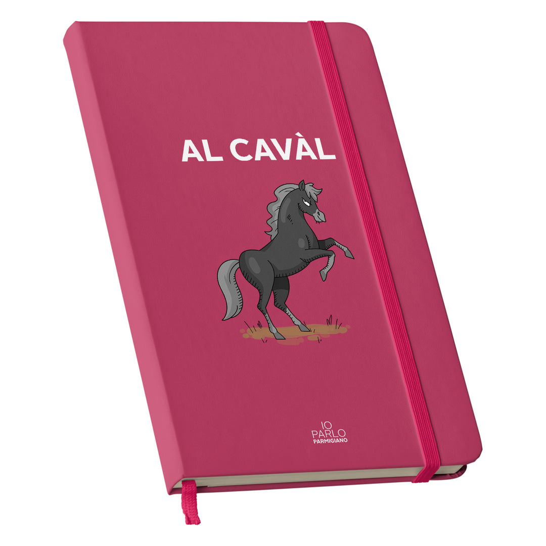 Taccuino AL CAVÀL dell'album LÌNNEA BÉSTJI di Io parlo parmigiano: copertina soft touch in 8 colori, con chiusura e segnalibro coordinati