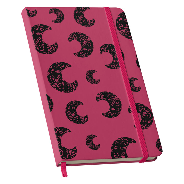 Taccuino Moon dell'album Witchy Wonder di WonderValy: copertina soft touch in 8 colori, con chiusura e segnalibro coordinati