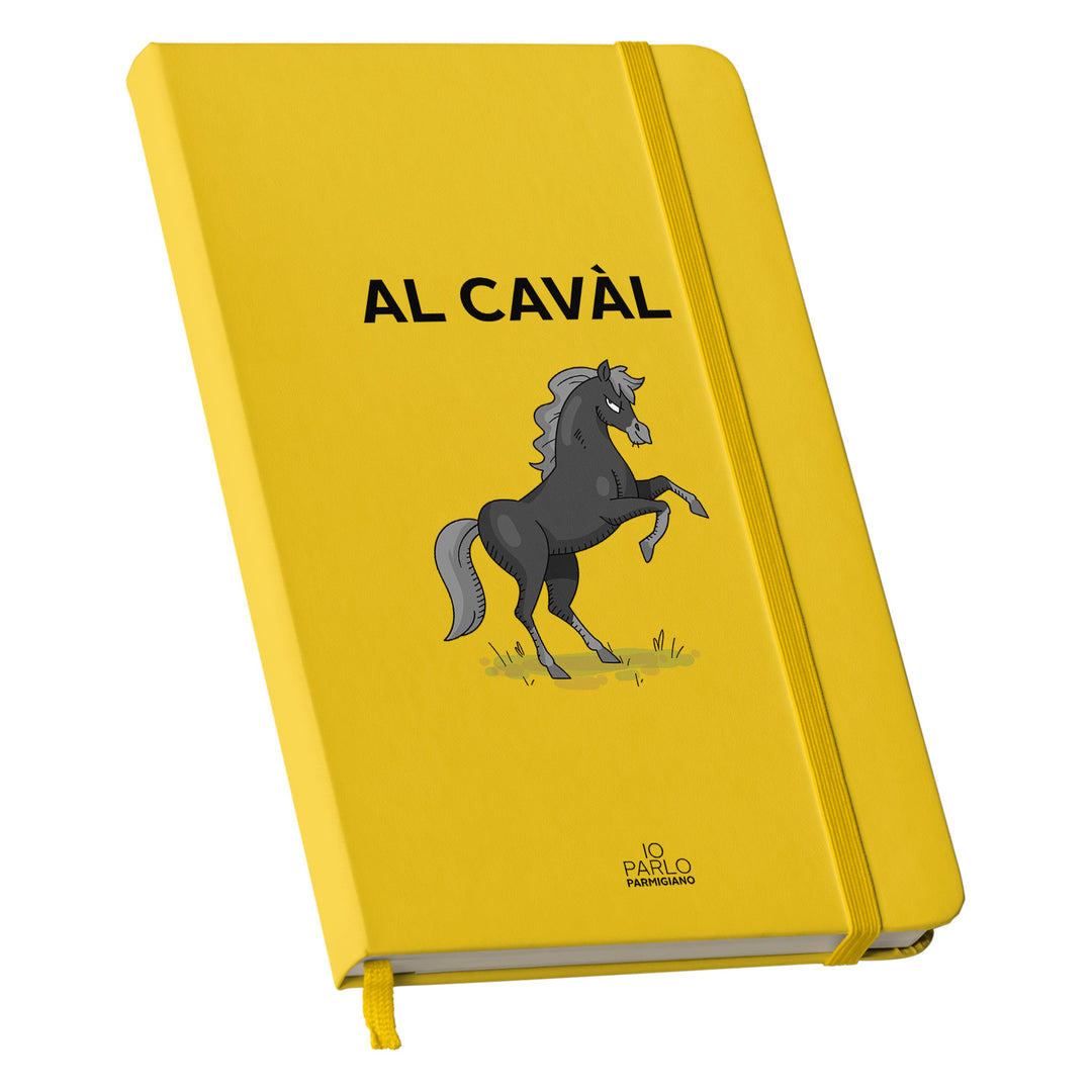 Taccuino AL CAVÀL dell'album LÌNNEA BÉSTJI di Io parlo parmigiano: copertina soft touch in 8 colori, con chiusura e segnalibro coordinati