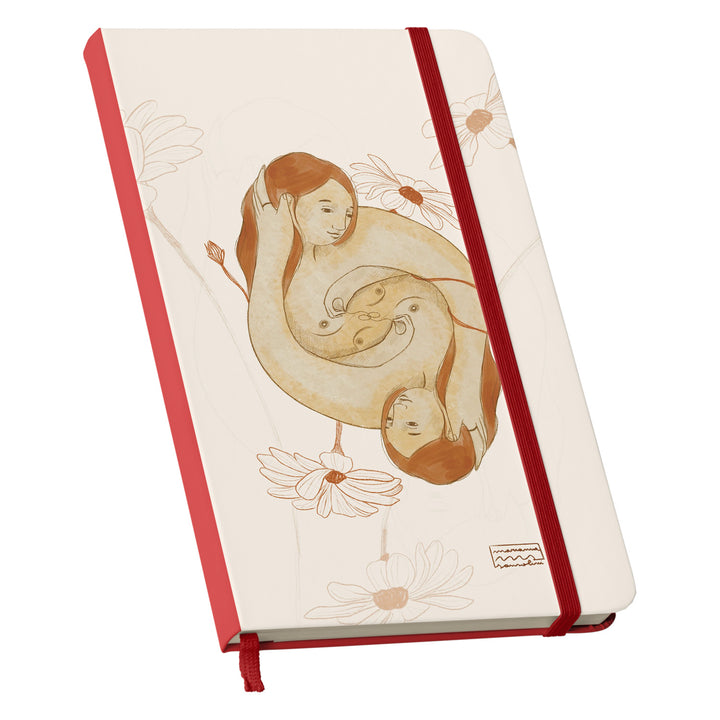 Taccuino Abbi cura dell'album Ama di Marianna Sansolini illustra: copertina soft touch in 8 colori, con chiusura e segnalibro coordinati