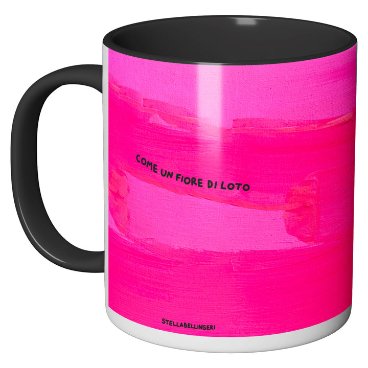 Tazza in ceramica Come un fiore di loto dell'album Therapy mug di Stella Bellingeri perfetta idea regalo