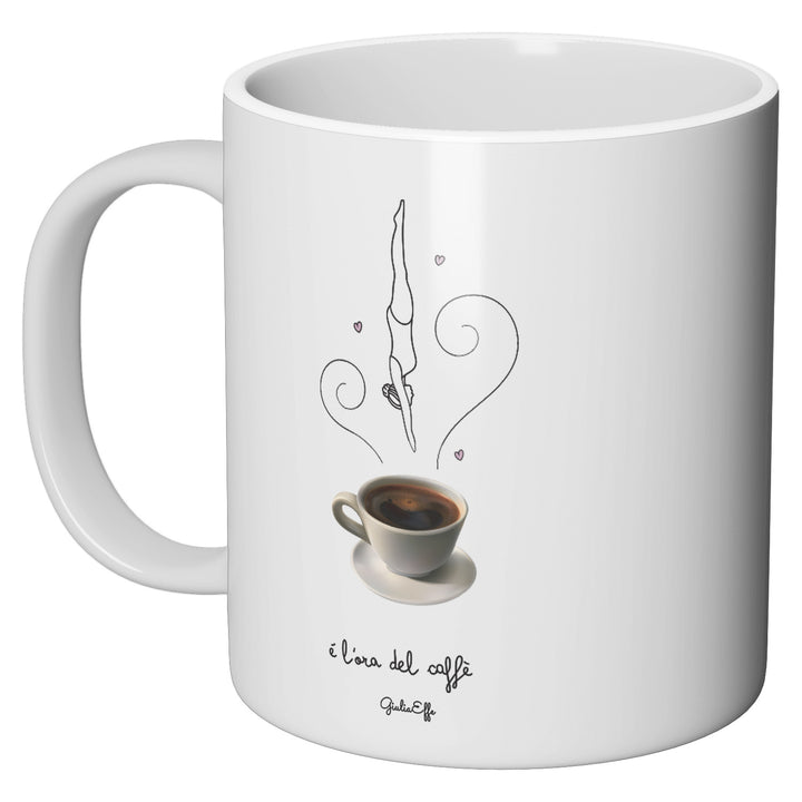 Tazza in ceramica Ora del caffè dell'album Creatività su ceramica di GiuliaEffe perfetta idea regalo