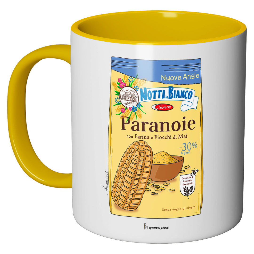 Tazza in ceramica Paranoie dell'album Notti in Bianco di Kimi perfetta idea regalo