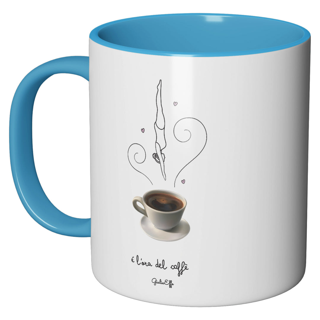 Tazza in ceramica Ora del caffè dell'album Creatività su ceramica di GiuliaEffe perfetta idea regalo