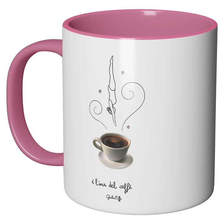 Tazza in ceramica Ora del caffè dell'album Creatività su ceramica di GiuliaEffe perfetta idea regalo