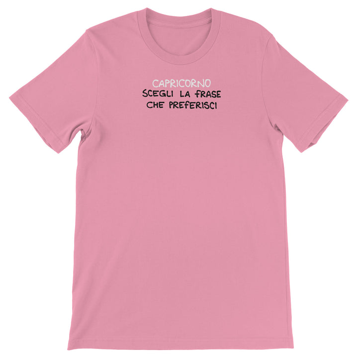 Maglietta Capricorno dell'album Segni Zodiacali Magliette di Luigi Torres Cerciello, T-Shirt uomo donna e bambino a maniche corte in cotone con girocollo