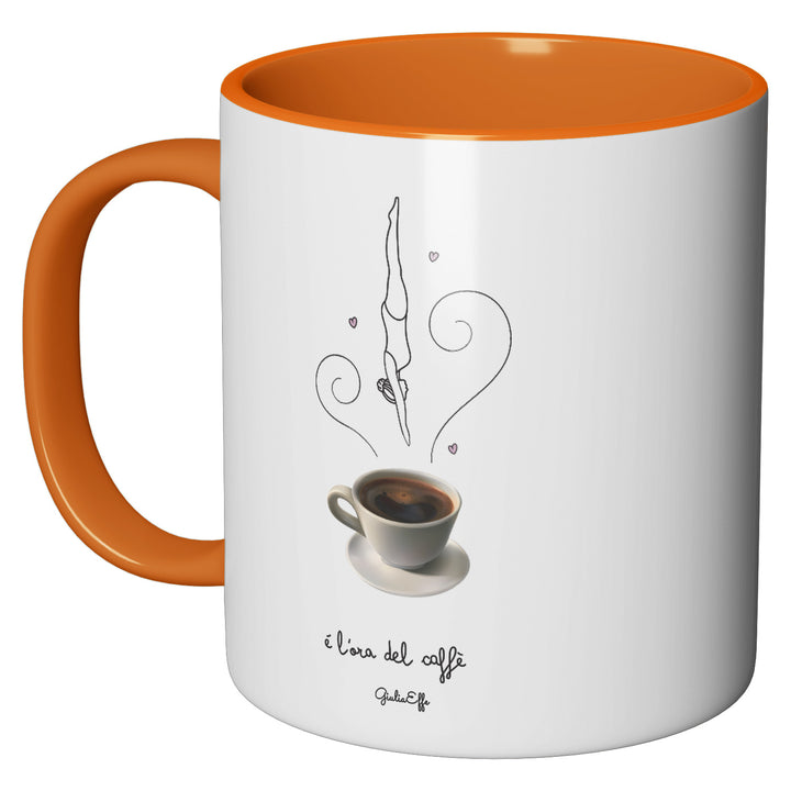 Tazza in ceramica Ora del caffè dell'album Creatività su ceramica di GiuliaEffe perfetta idea regalo