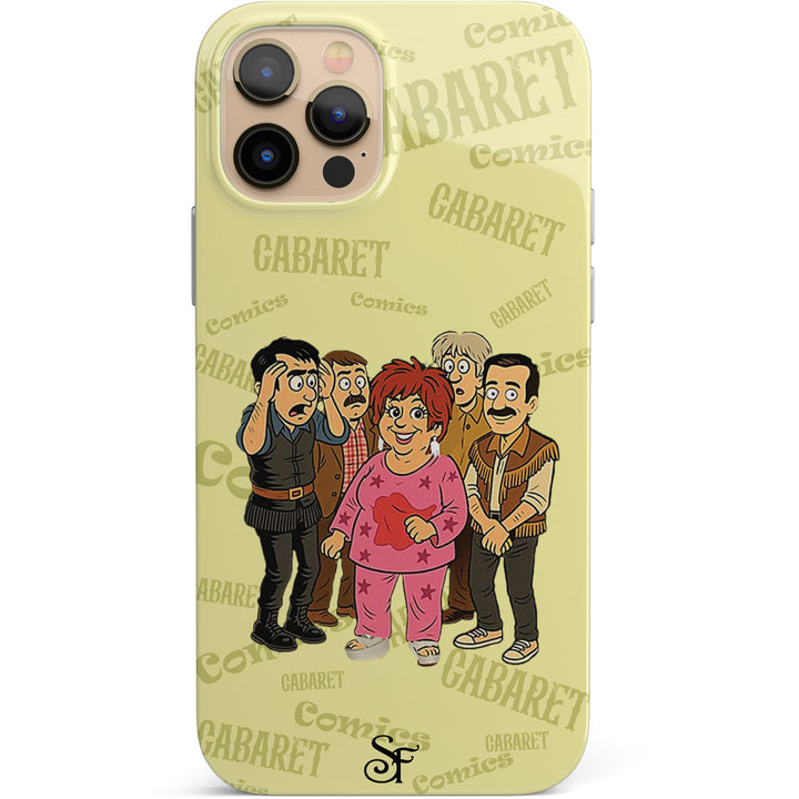 Cover Cabaret Comics - giallo dell'album The Nightingale of Cavriago in comics - cover di SF Creator & Co per iPhone, Samsung, Xiaomi e altri
