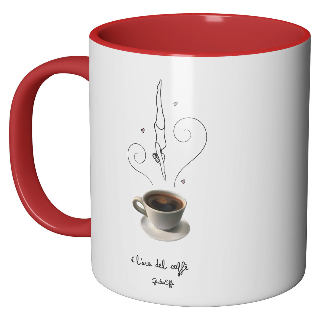 Tazza in ceramica Ora del caffè dell'album Creatività su ceramica di GiuliaEffe perfetta idea regalo