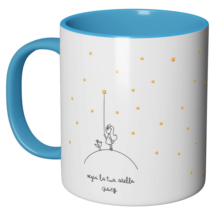 Tazza in ceramica Segui la tua stella dell'album Creatività su ceramica di GiuliaEffe perfetta idea regalo