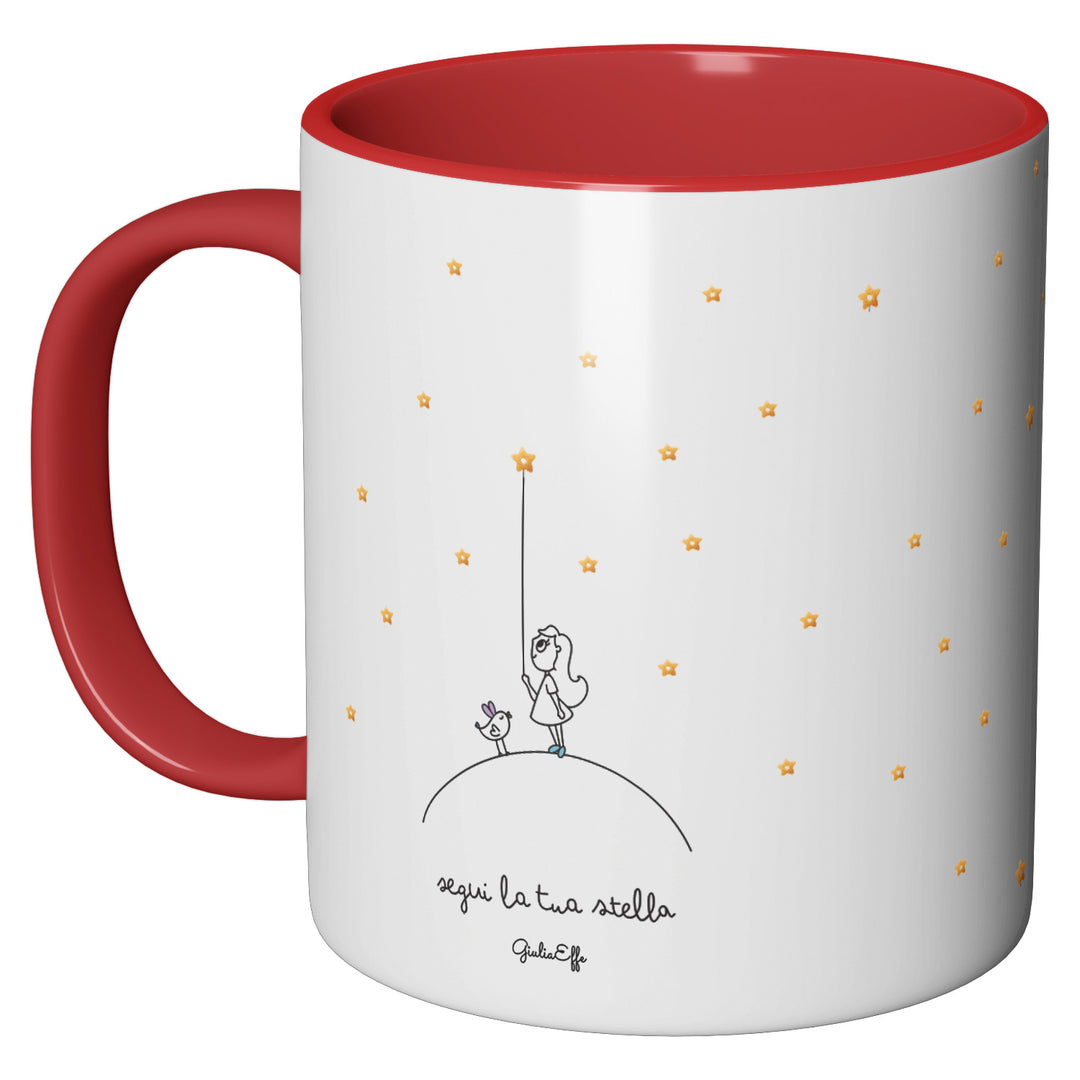 Tazza in ceramica Segui la tua stella dell'album Creatività su ceramica di GiuliaEffe perfetta idea regalo