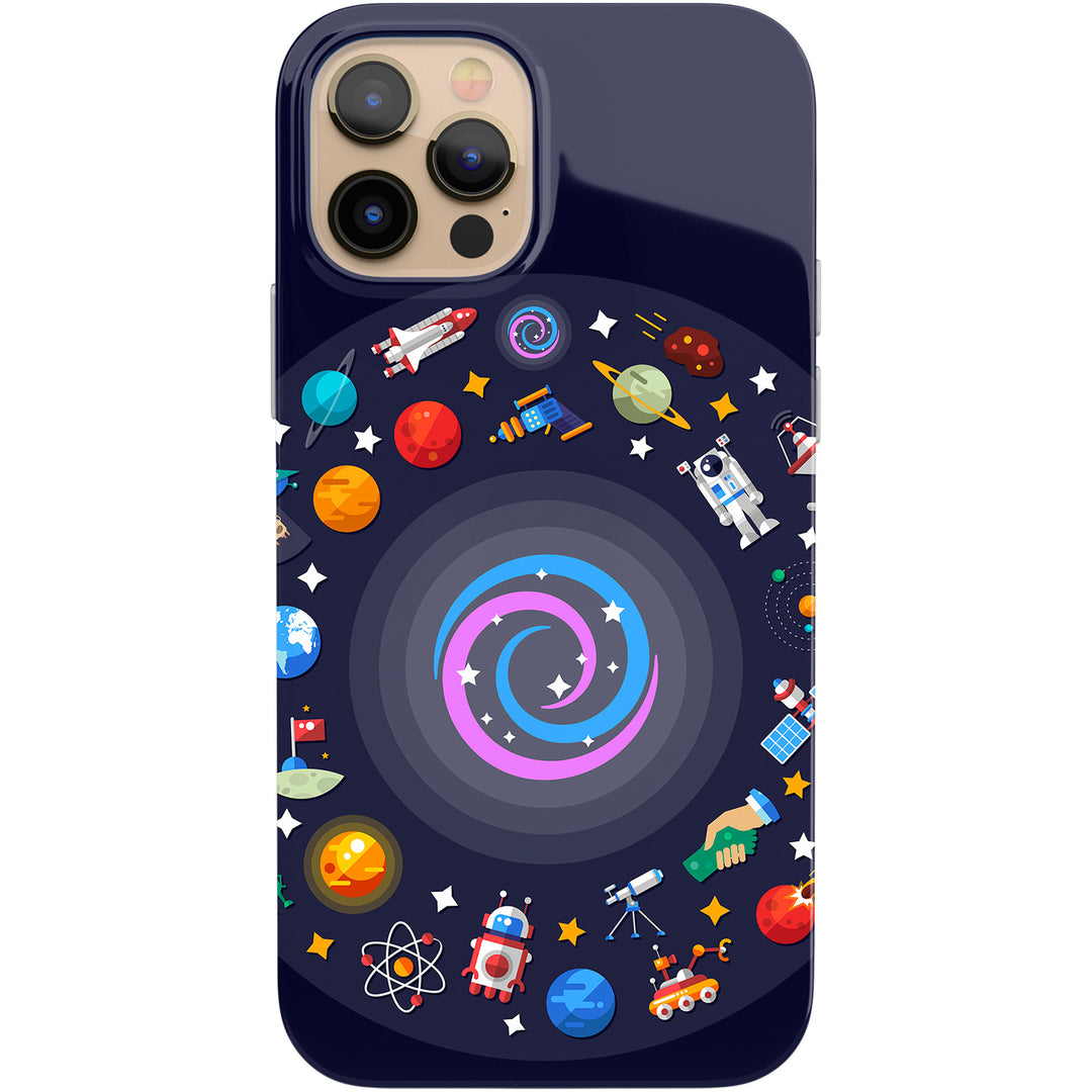 Cover Galassia cartoon dell'album Spazio stellare di Ideandoo per iPhone, Samsung, Xiaomi e altri