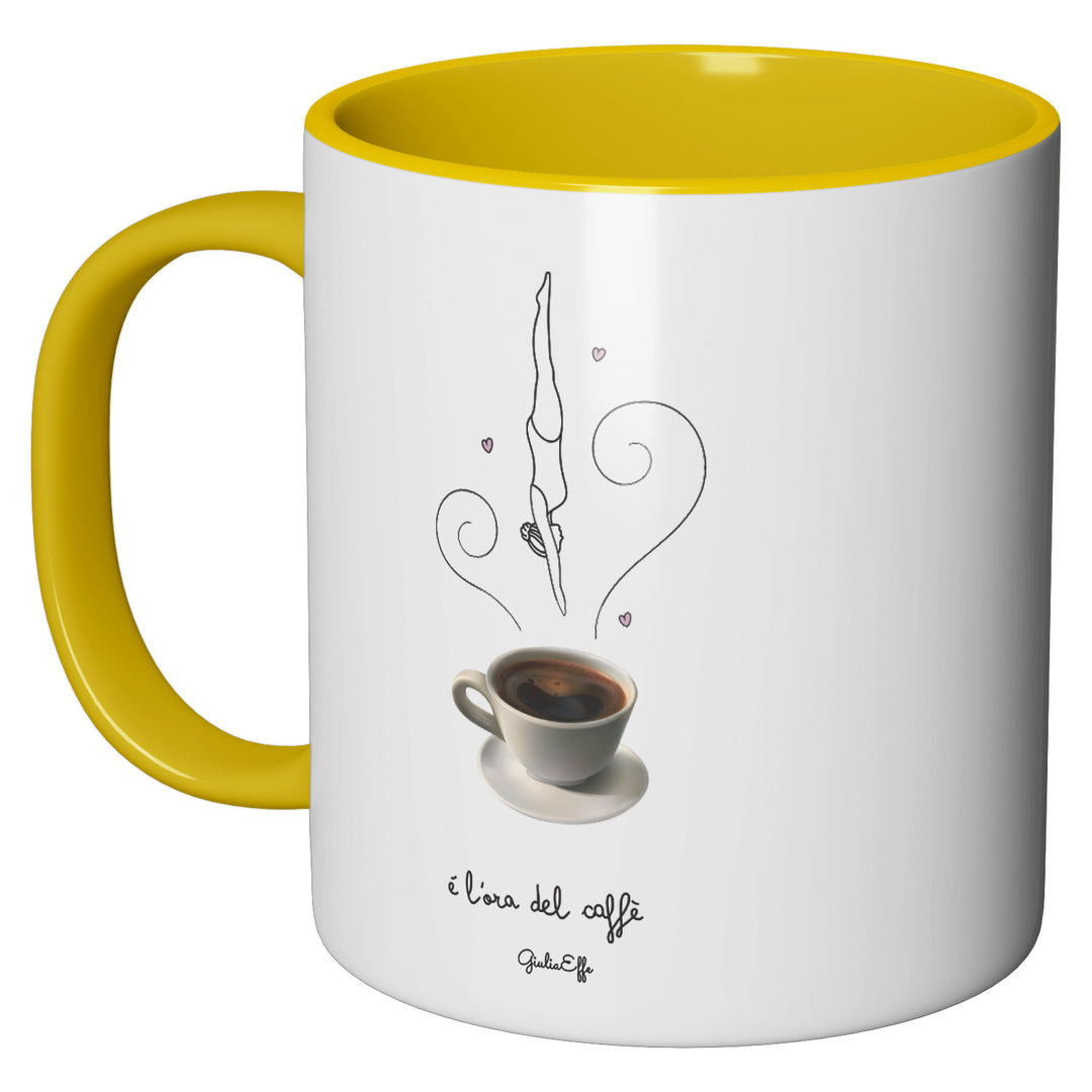 Tazza in ceramica Ora del caffè dell'album Creatività su ceramica di GiuliaEffe perfetta idea regalo