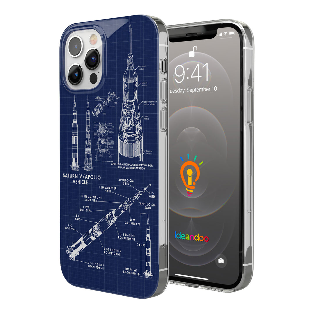 Cover Saturn V dell'album Progetti spaziali di Ideandoo per iPhone, Samsung, Xiaomi e altri