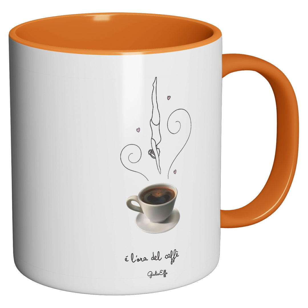 Tazza in ceramica Ora del caffè dell'album Creatività su ceramica di GiuliaEffe perfetta idea regalo