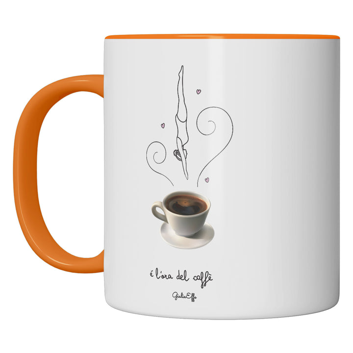 Tazza in ceramica Ora del caffè dell'album Creatività su ceramica di GiuliaEffe perfetta idea regalo