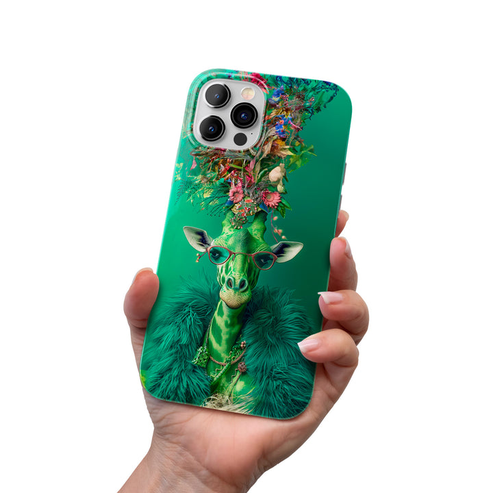 Cover Giraffa verde dell'album Animali colorati di Ideandoo per iPhone, Samsung, Xiaomi e altri