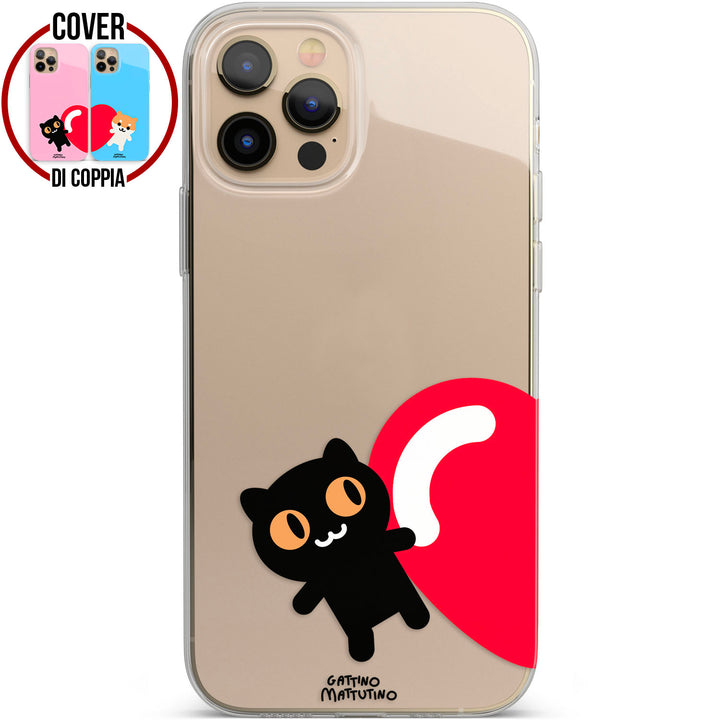 Cover mezzo gattino nero dell'album Gattino Innamoratino di Gattino Mattutino per iPhone, Samsung, Xiaomi e altri