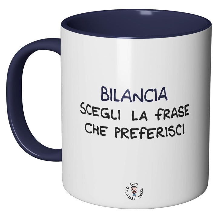 Tazza in ceramica Bilancia dell'album Segni Zodiacali Tazze di Luigi Torres Cerciello perfetta idea regalo