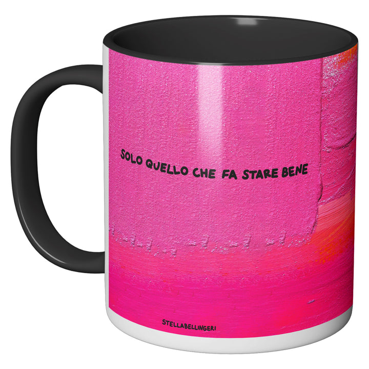 Tazza in ceramica Solo quello che fa stare bene dell'album Therapy mug di Stella Bellingeri perfetta idea regalo